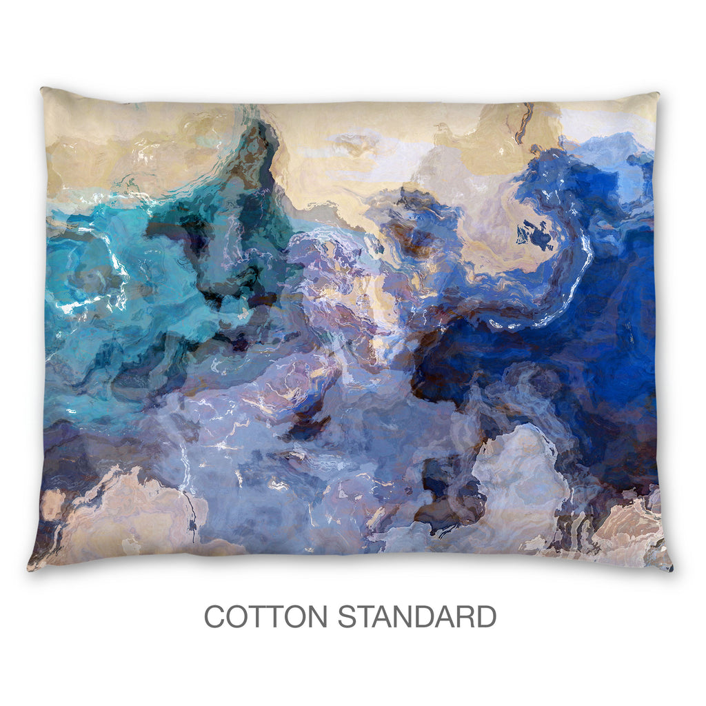 Abstract Shams in Cotton or Polyester, Bluesy