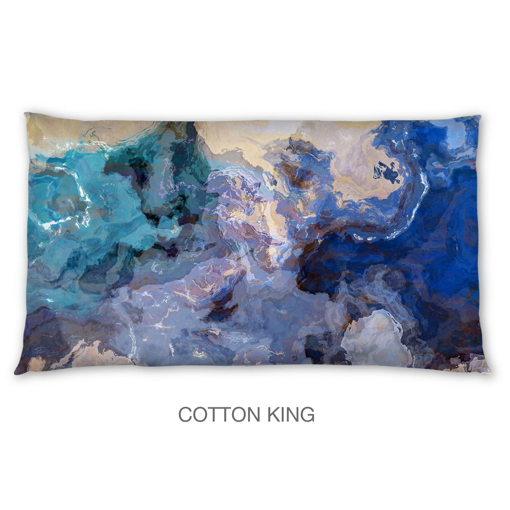 Abstract Shams in Cotton or Polyester, Bluesy