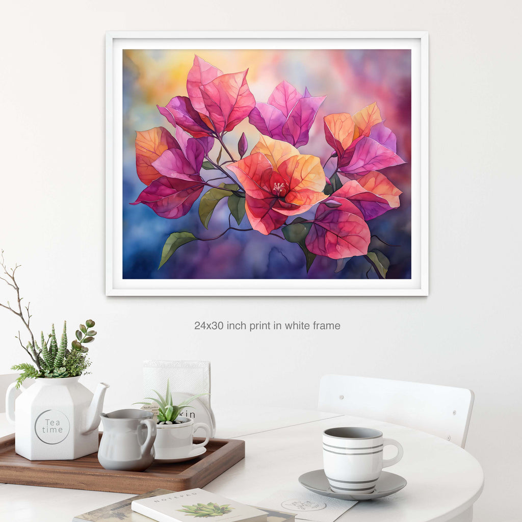 Floral Art Paper Print, Bougainvillea