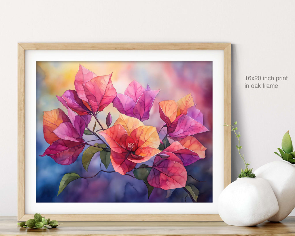 Floral Art Paper Print, Bougainvillea
