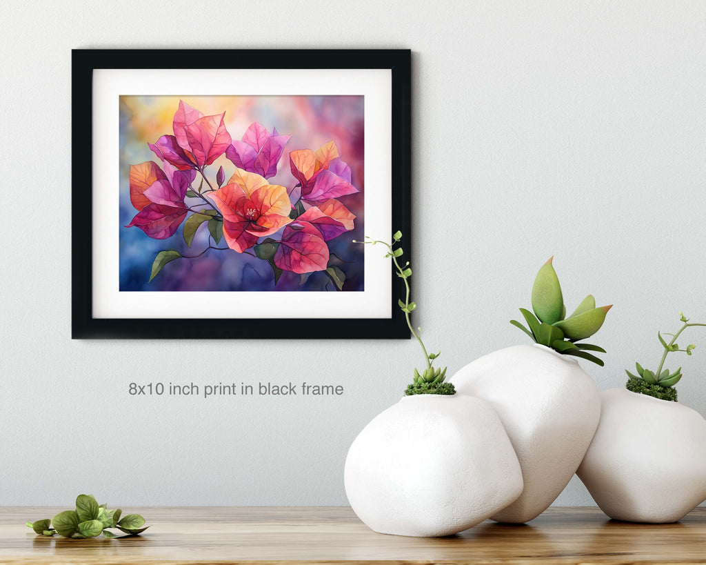 Floral Art Paper Print, Bougainvillea