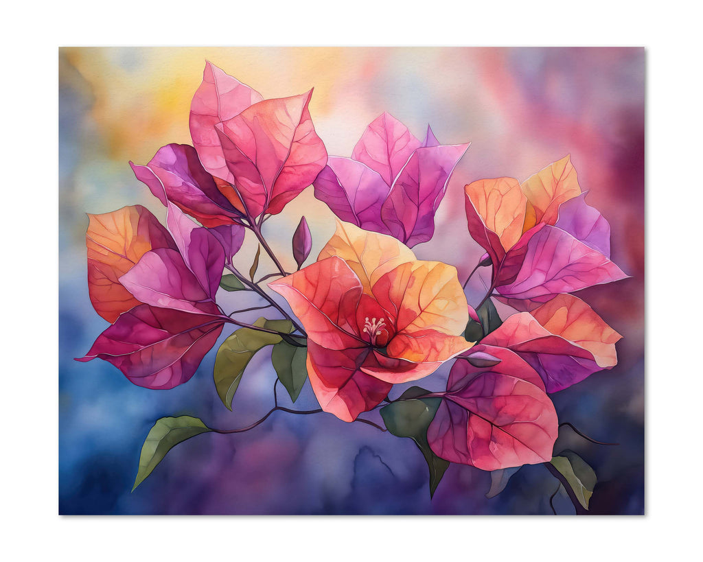 Floral Art Paper Print, Bougainvillea