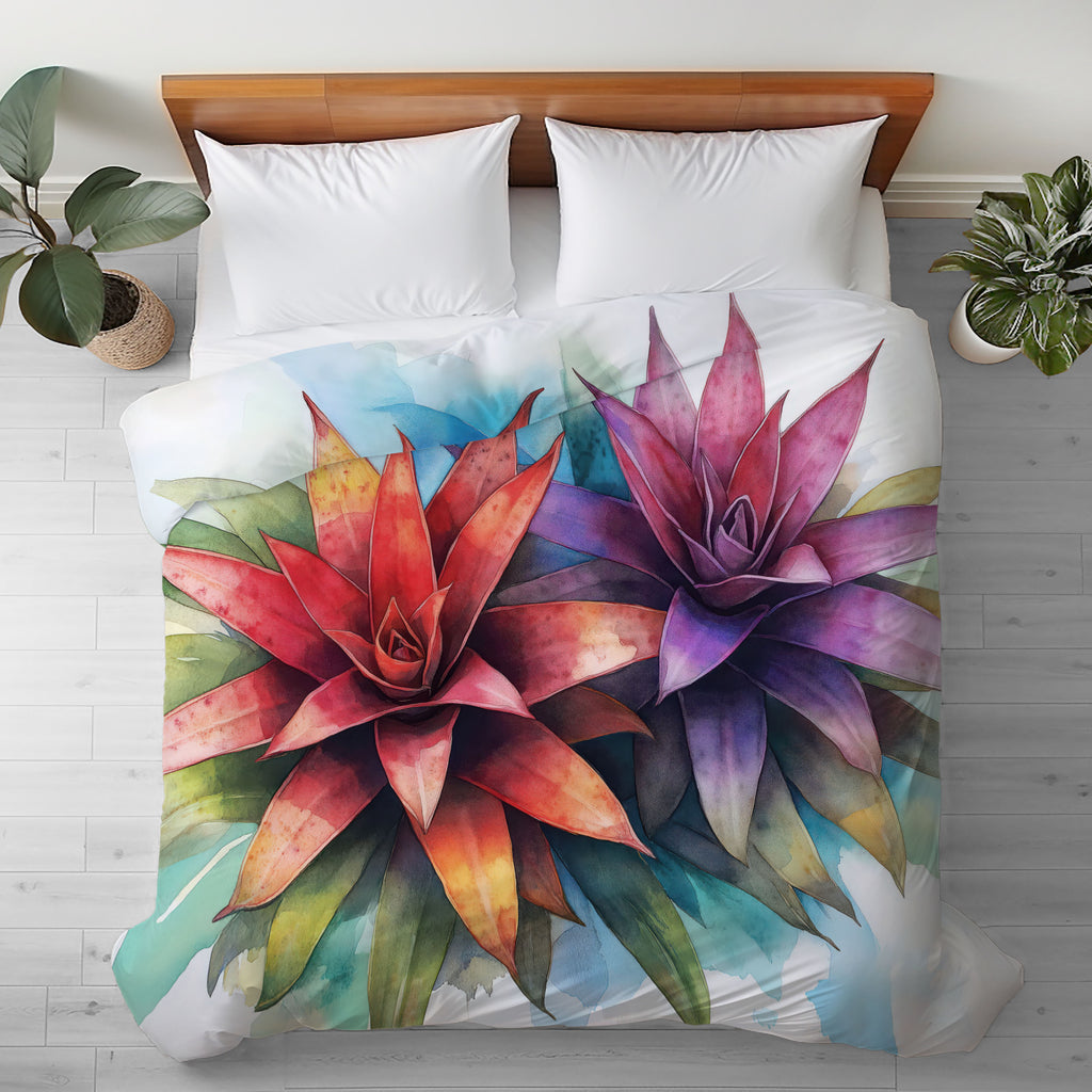 Floral Duvet Cover, Bromeliads
