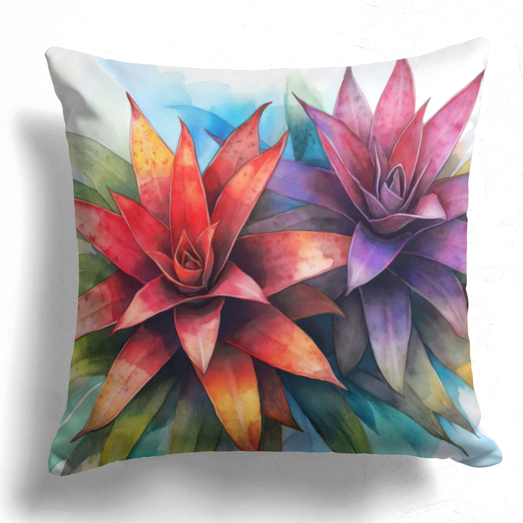 Floral Pillow Cover, Bromeliads