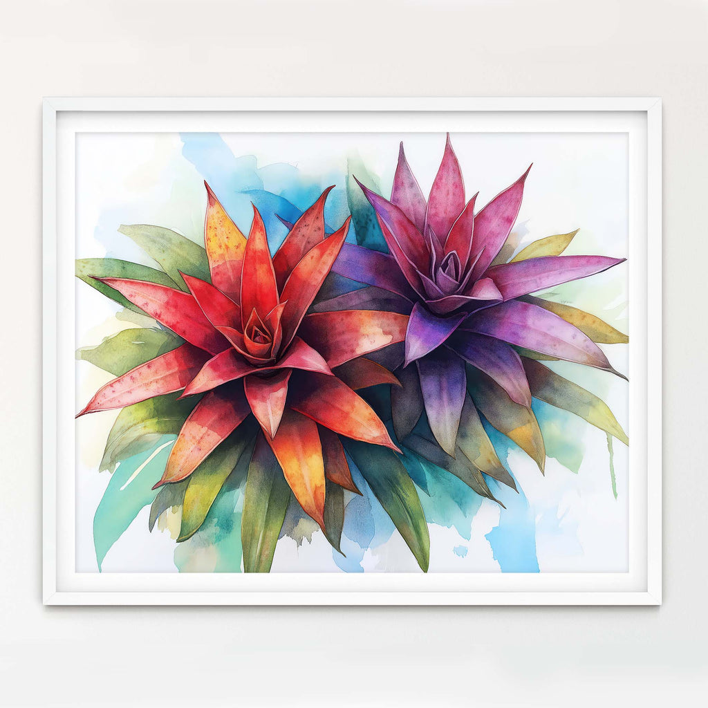 Floral Art Paper Print, Bromeliads