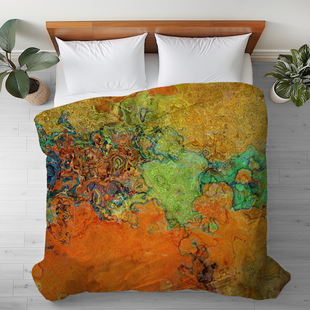 Abstract King, Queen or Twin Duvet Cover, Brush Fire