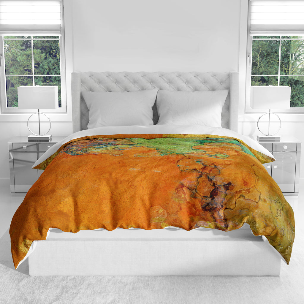 Abstract King, Queen or Twin Duvet Cover, Brush Fire