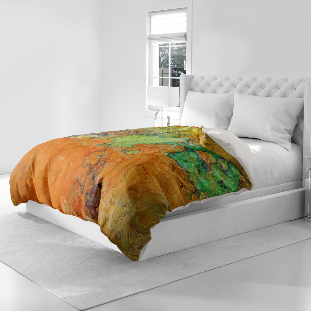 Abstract King, Queen or Twin Duvet Cover, Brush Fire