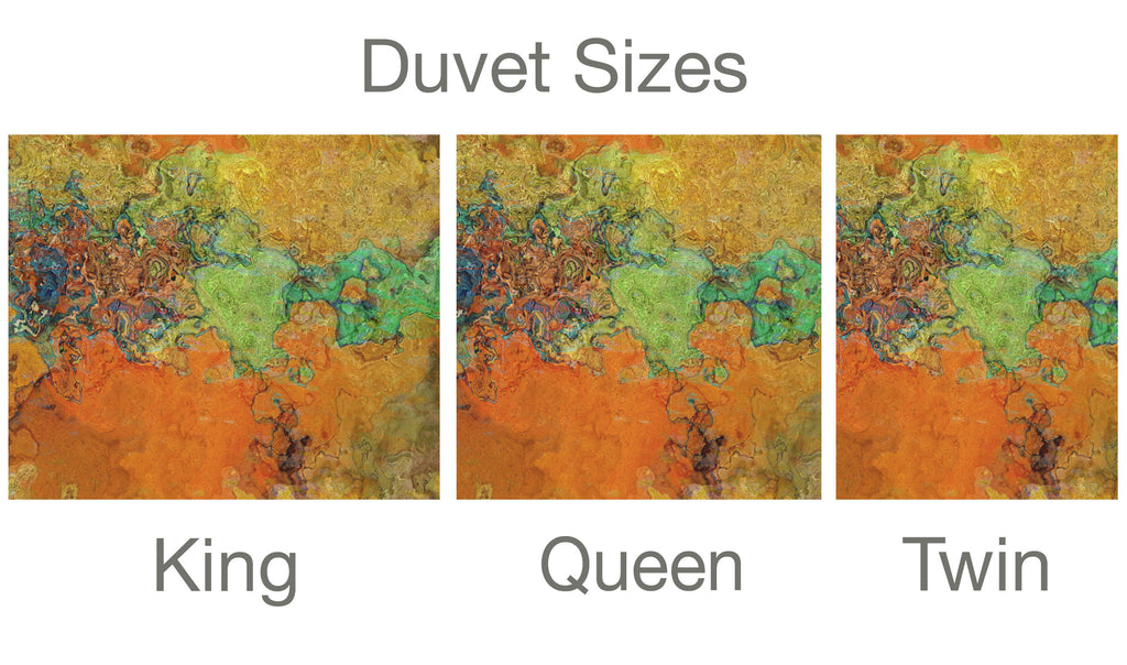 Abstract King, Queen or Twin Duvet Cover, Brush Fire