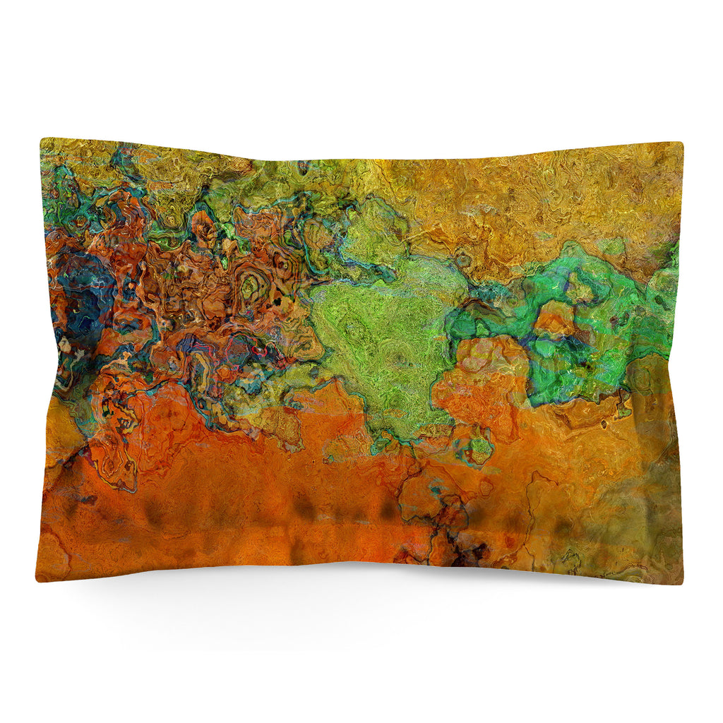 Abstract Shams in Cotton or Polyester, Brush Fire