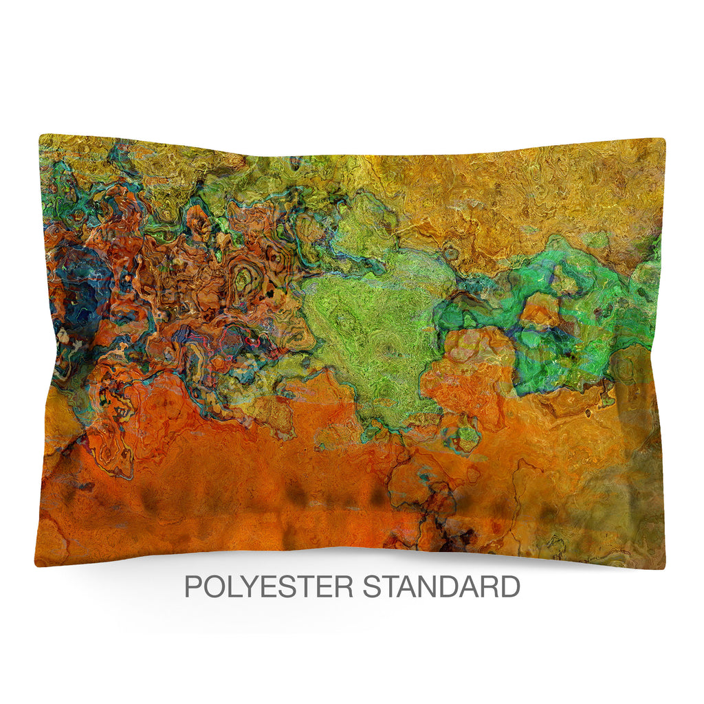 Abstract Shams in Cotton or Polyester, Brush Fire