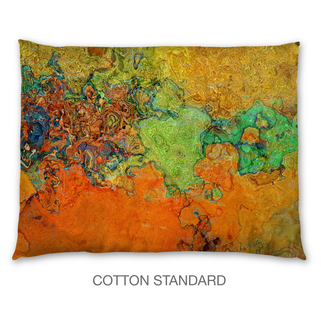 Abstract Shams in Cotton or Polyester, Brush Fire