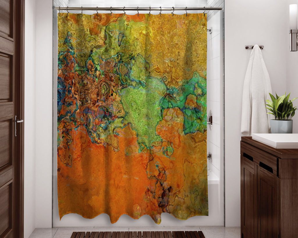 Abstract Shower Curtain, Brush Fire