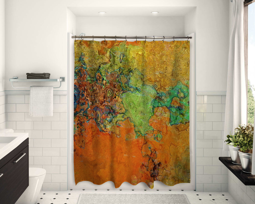Abstract Shower Curtain, Brush Fire