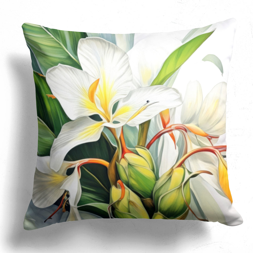 Floral Pillow Cover, Butterfly Ginger