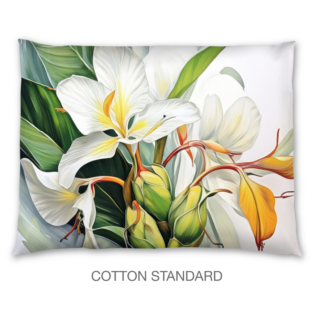 Floral Sham in Cotton or Polyester, Butterfly Ginger