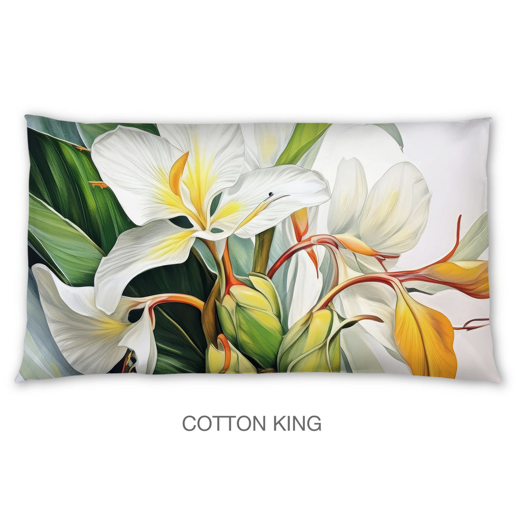 Floral Sham in Cotton or Polyester, Butterfly Ginger