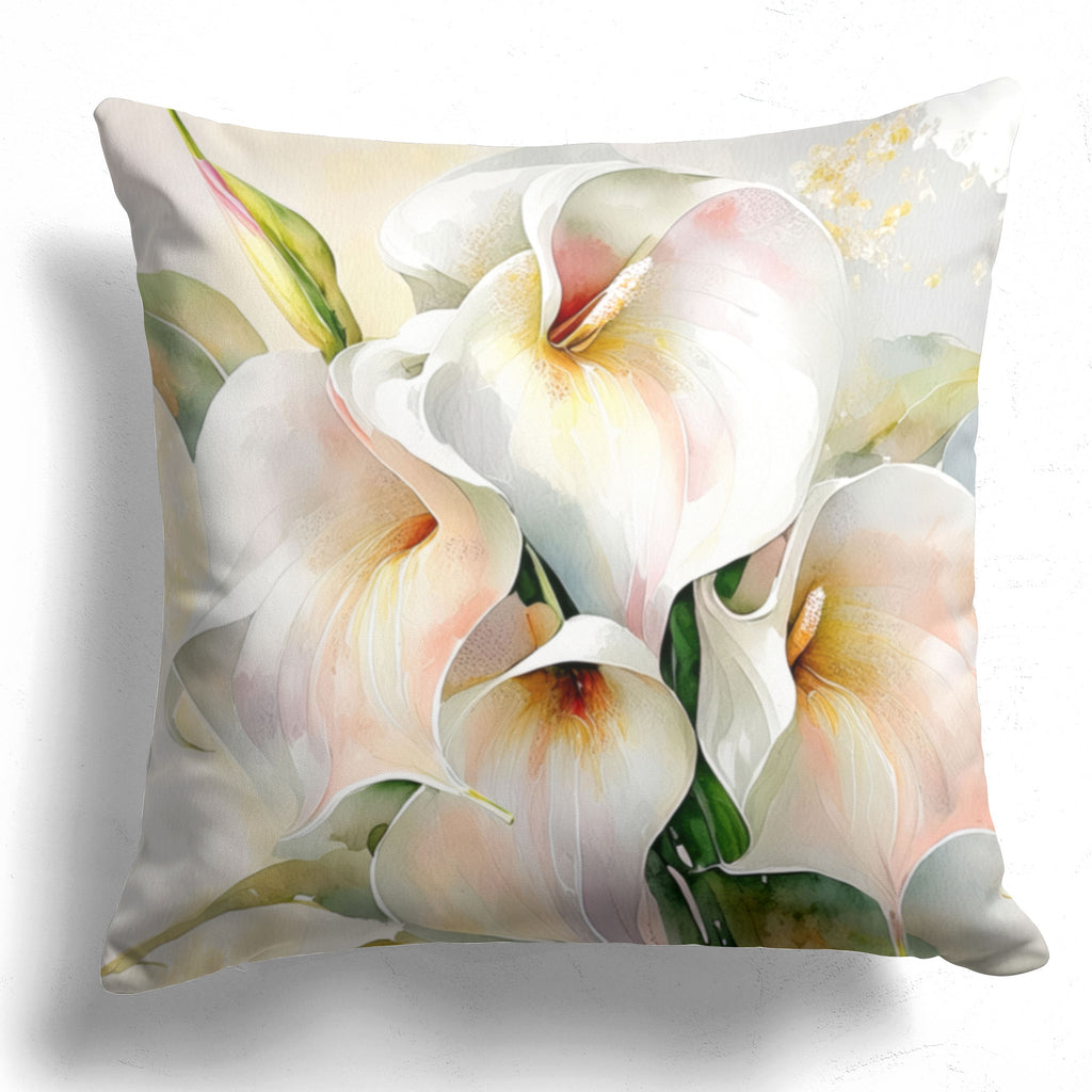 Floral Pillow Cover, Calla Lillies