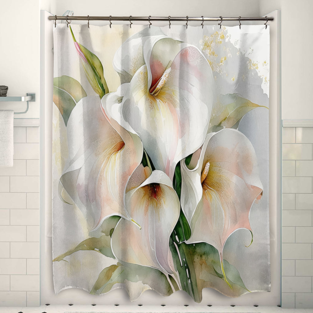 Floral Shower Curtain, Calla Lillies