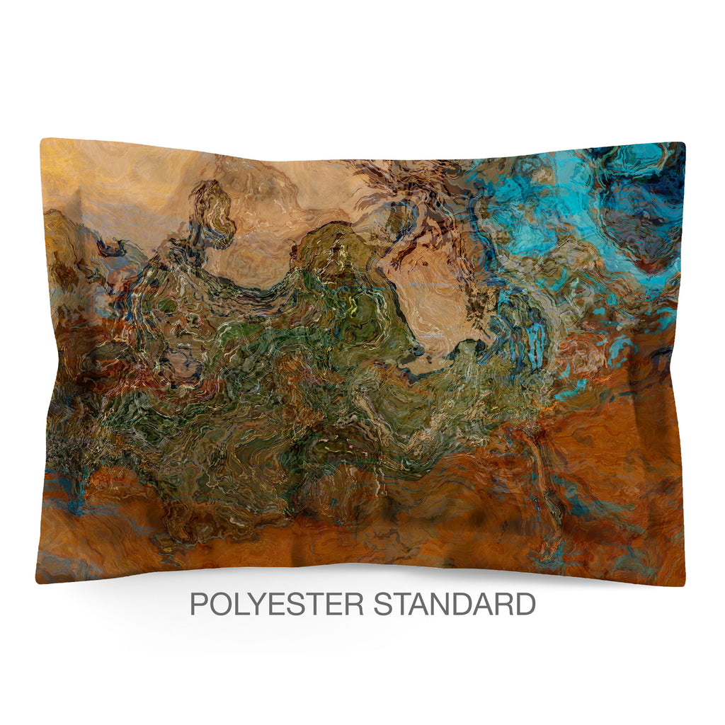 Abstract Shams in Cotton or Polyester, Canyon Sunset