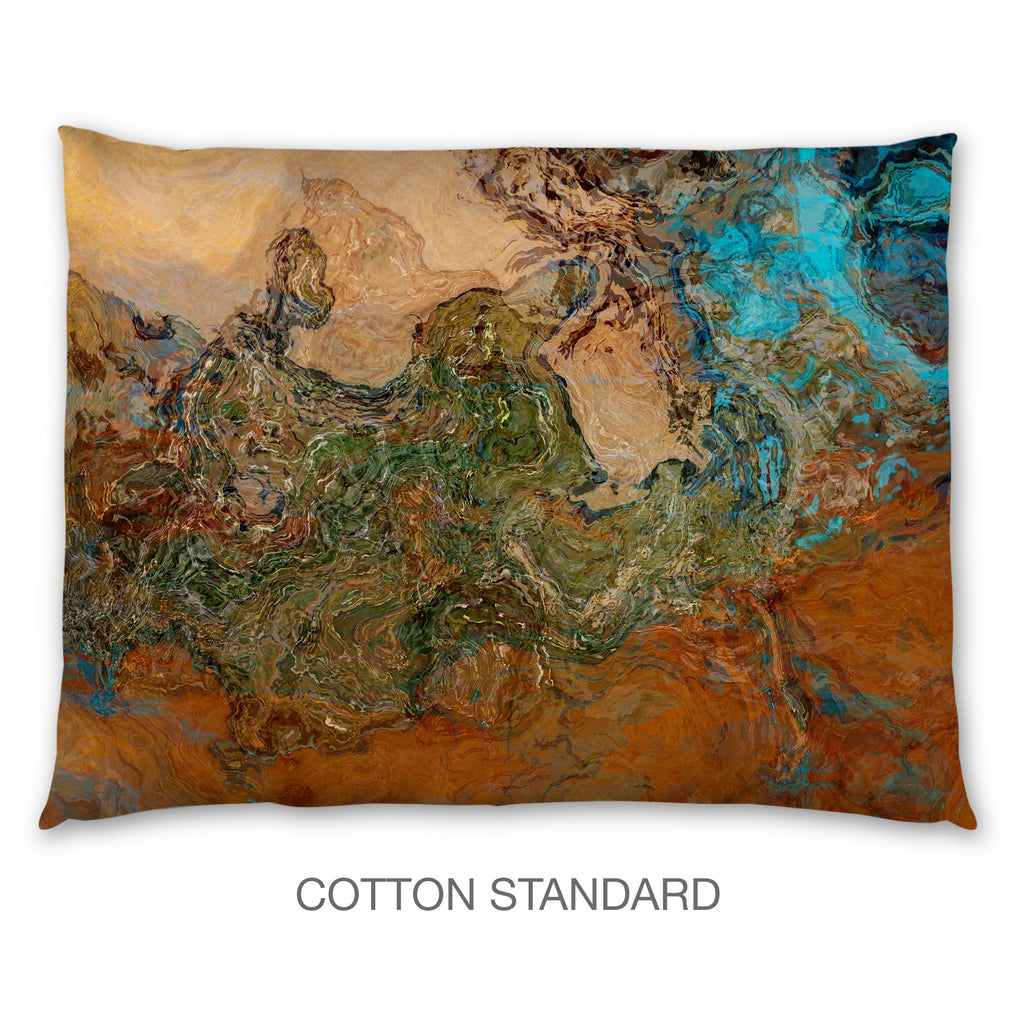 Abstract Shams in Cotton or Polyester, Canyon Sunset