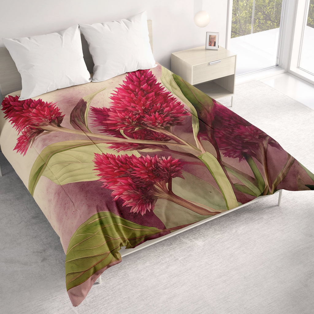 Floral Comforter, Celosia Cocks Comb