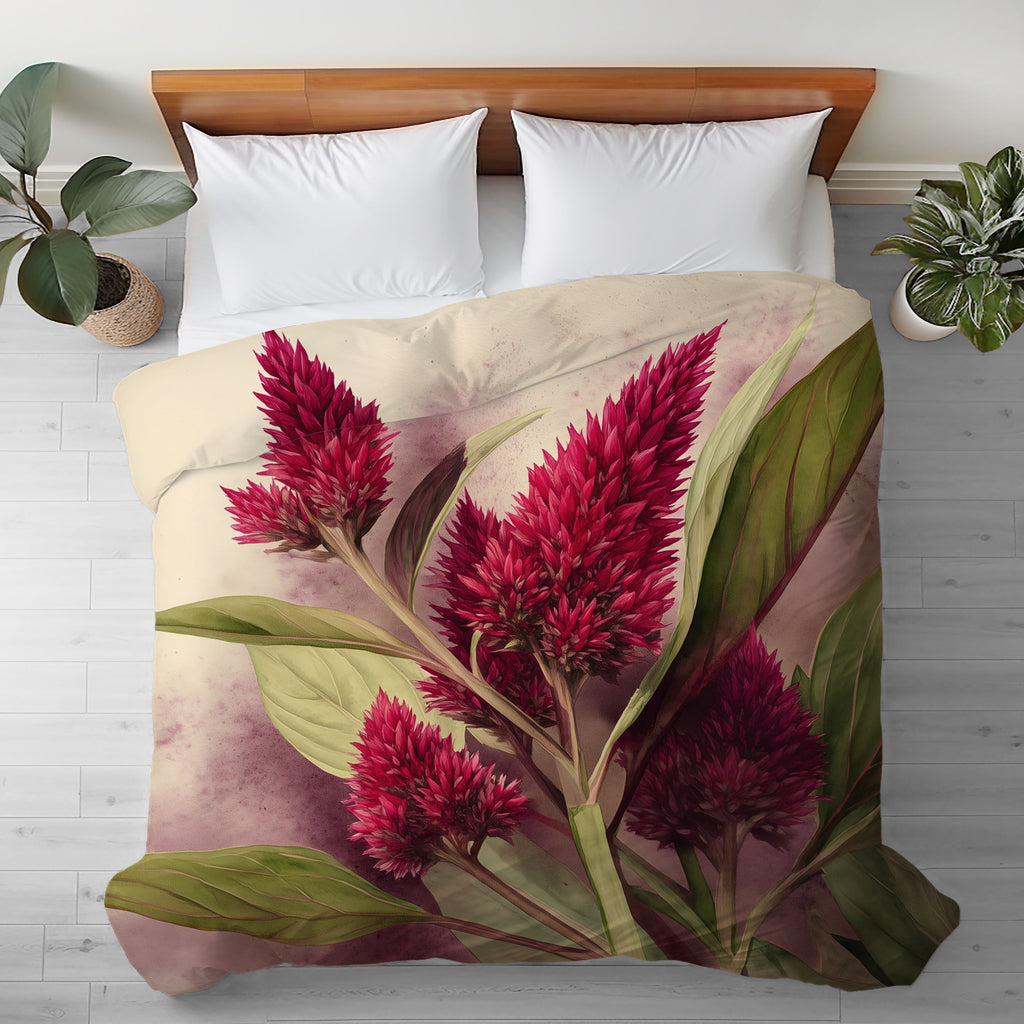 Floral Duvet Covers, Celosia Cocks Comb