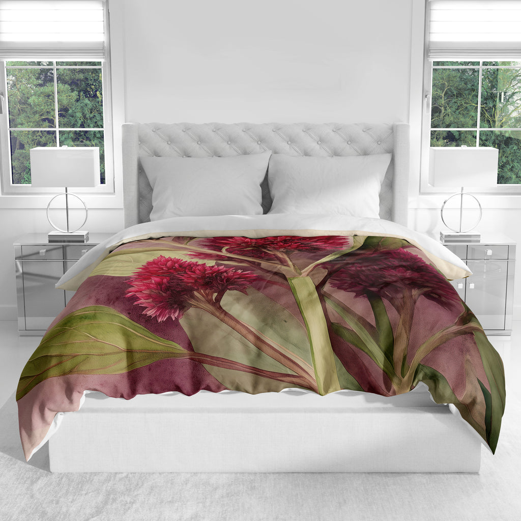 Floral Duvet Covers, Celosia Cocks Comb