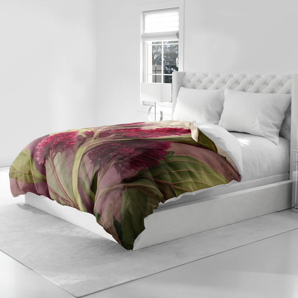 Floral Duvet Covers, Celosia Cocks Comb