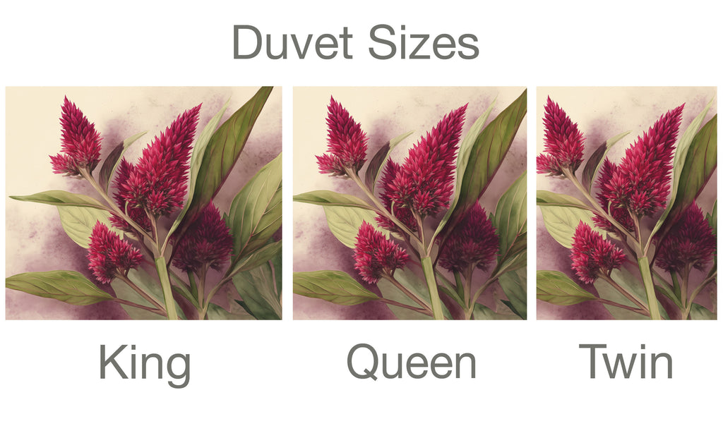 Floral Duvet Covers, Celosia Cocks Comb