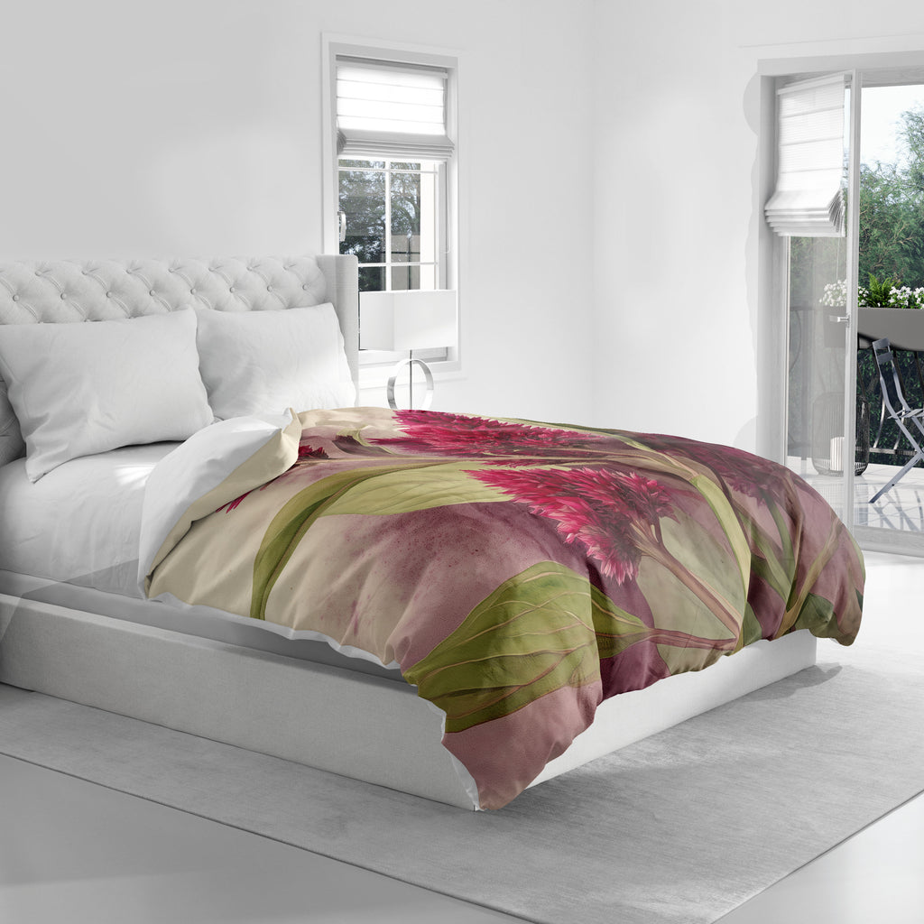 Floral Duvet Covers, Celosia Cocks Comb