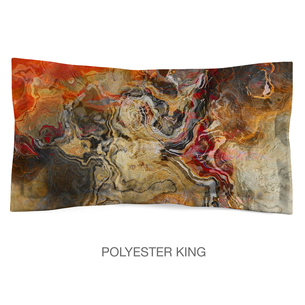 Abstract Shams in Cotton or Polyester, Cinnamon River