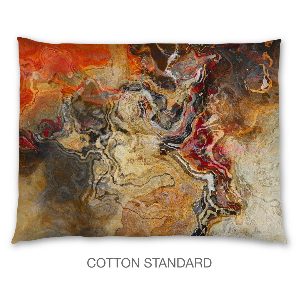 Abstract Shams in Cotton or Polyester, Cinnamon River