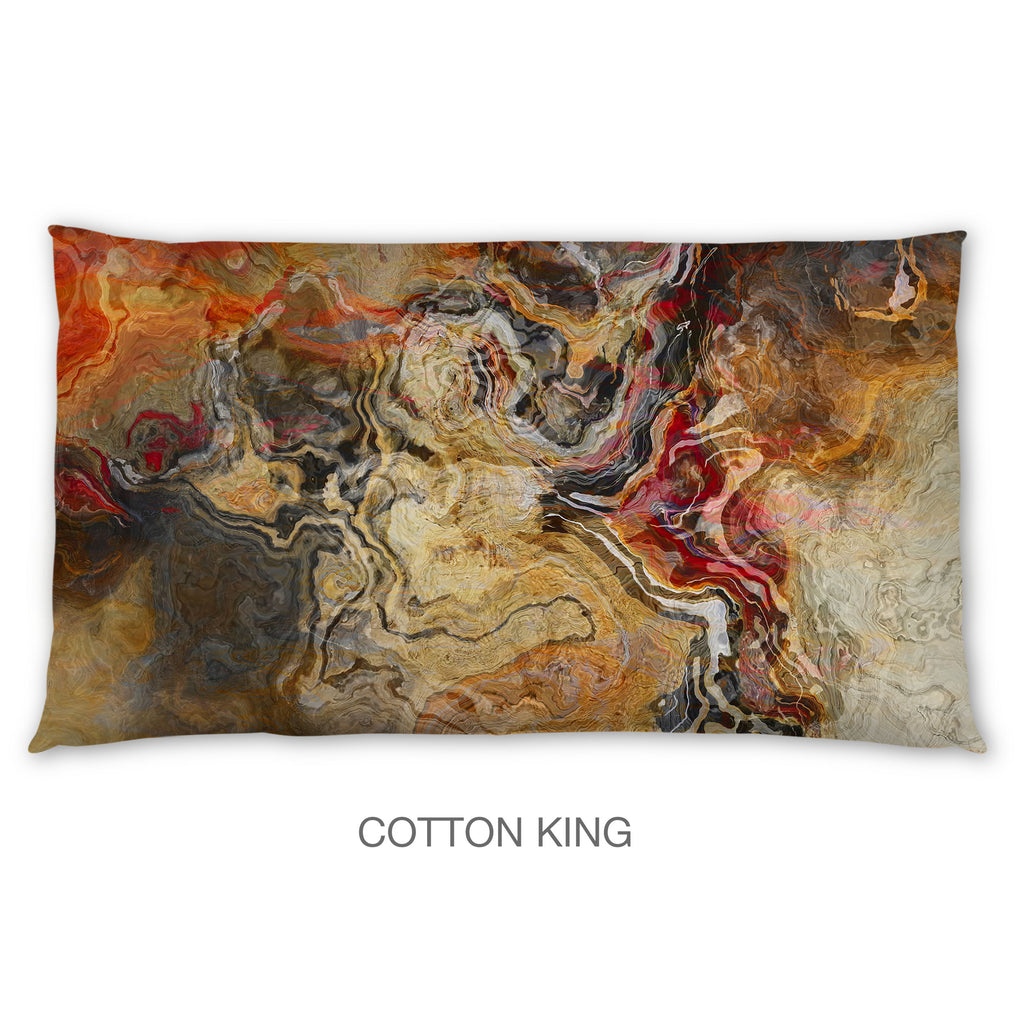 Abstract Shams in Cotton or Polyester, Cinnamon River