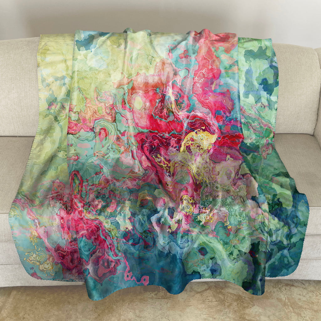 Abstract Fleece Throw, Clarity