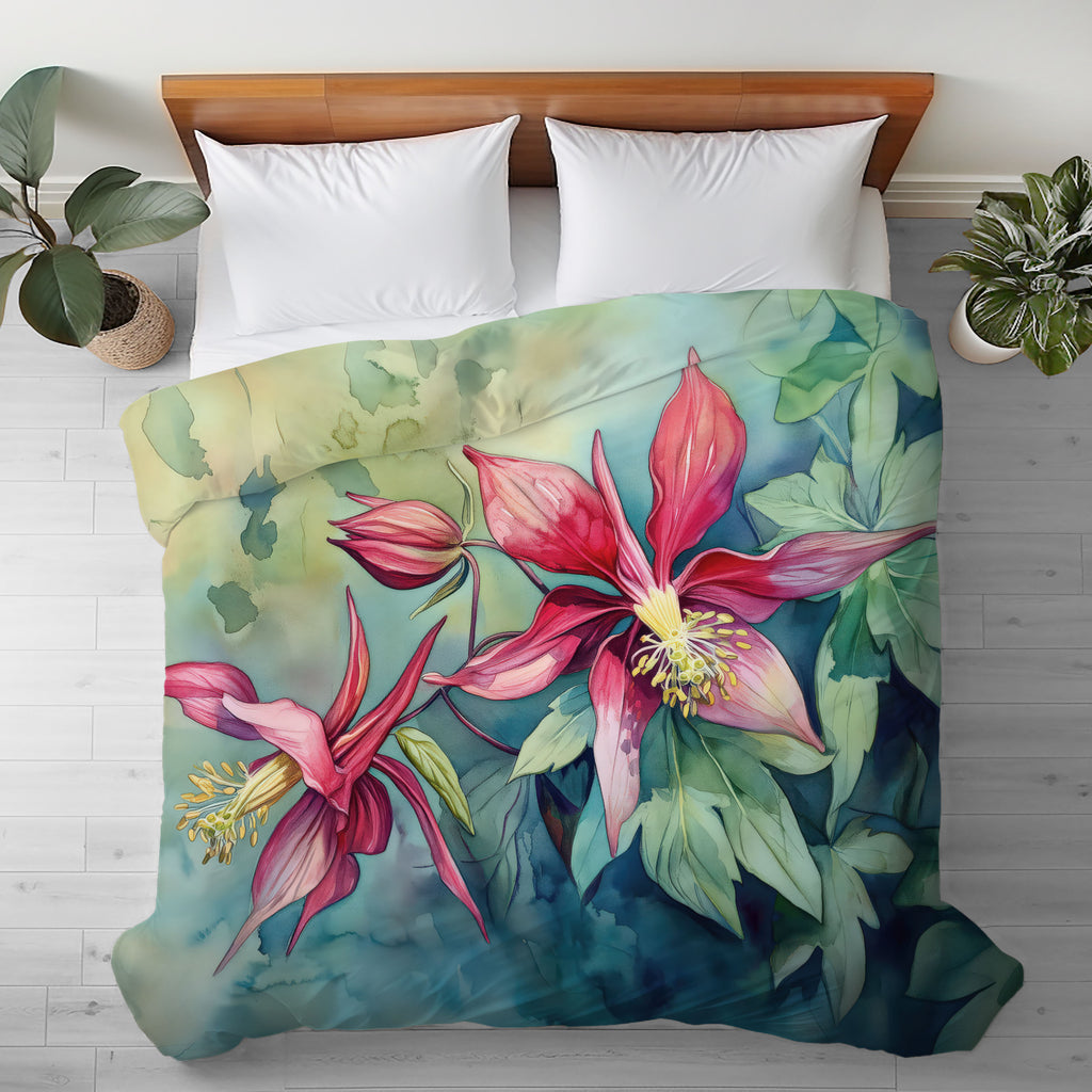Floral Duvet Cover, Columbine