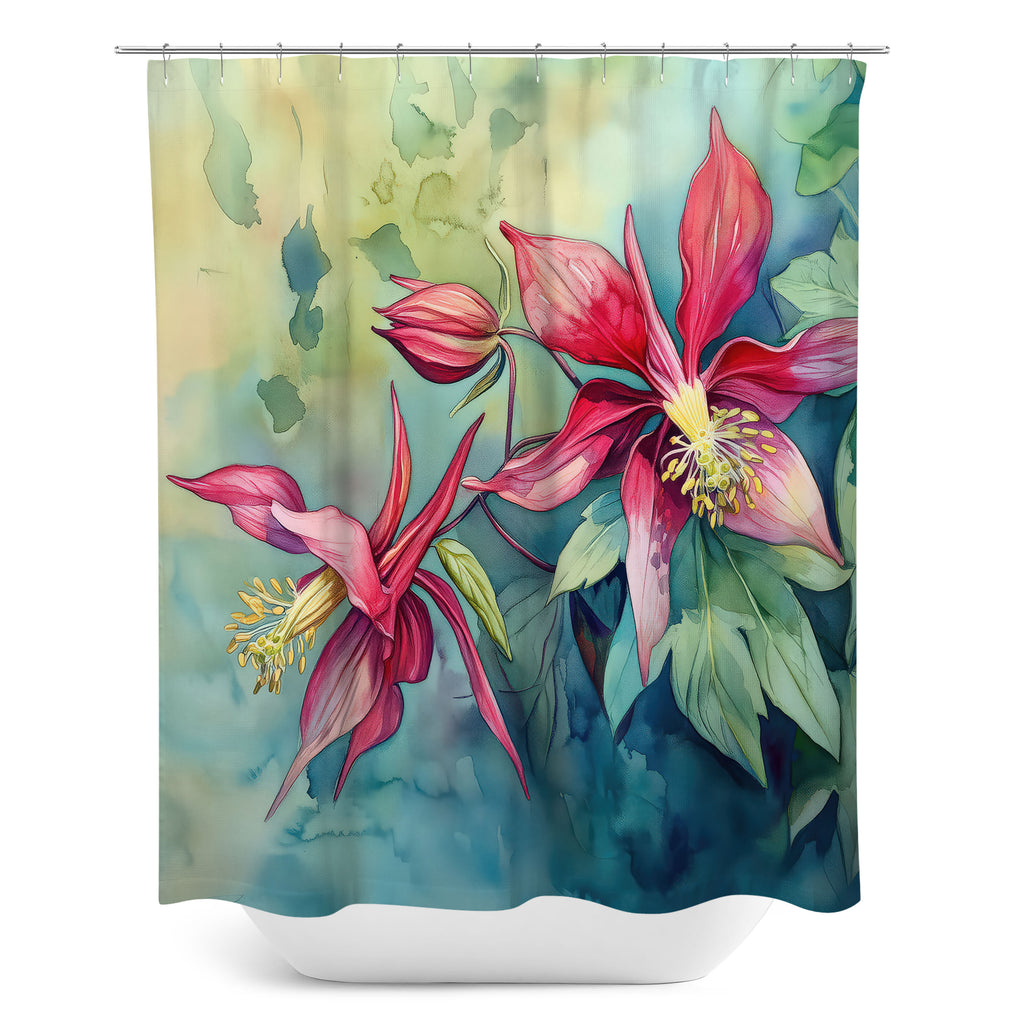 Floral Shower Curtain, Columbine