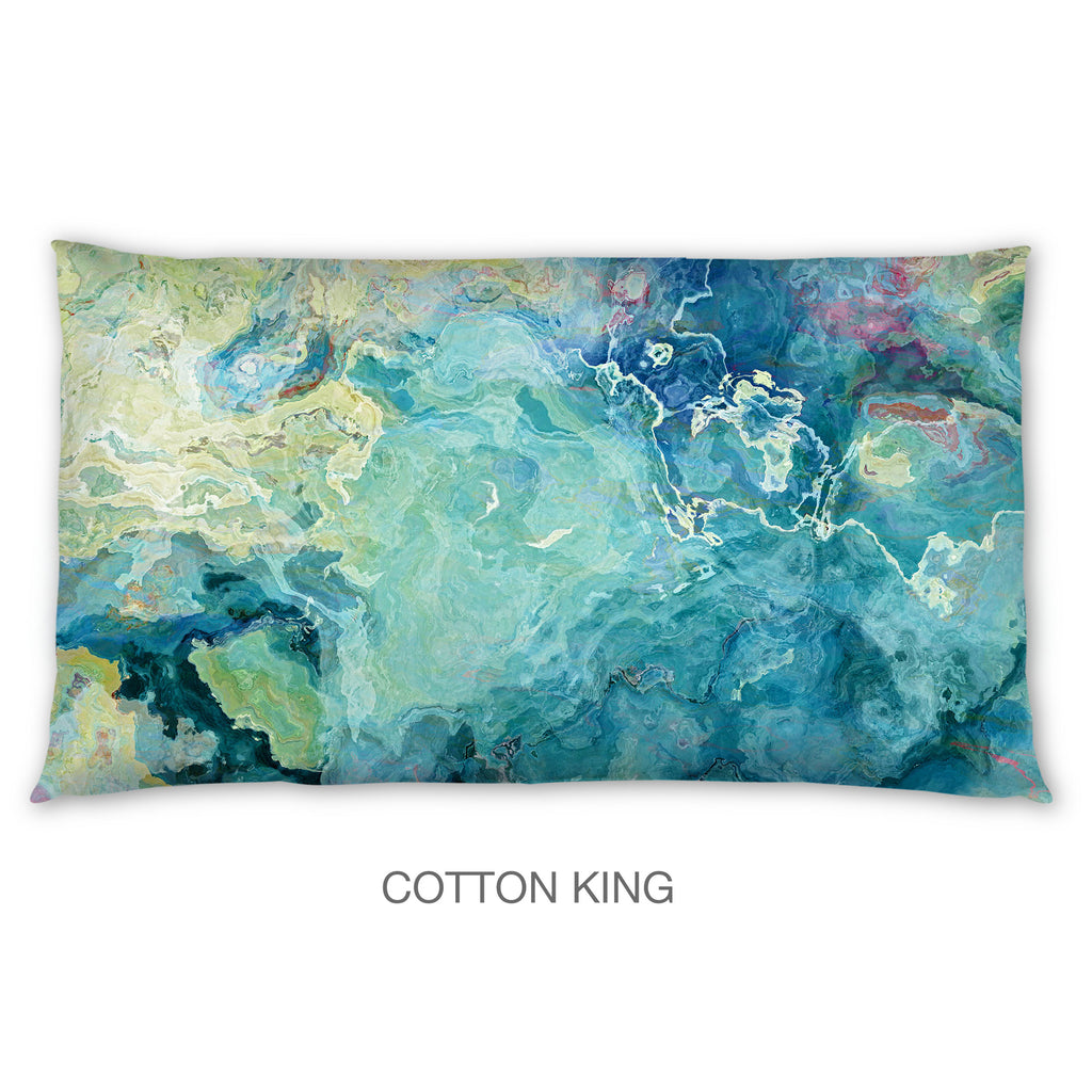 Abstract Shams in Cotton or Polyester, Cool Cucumber