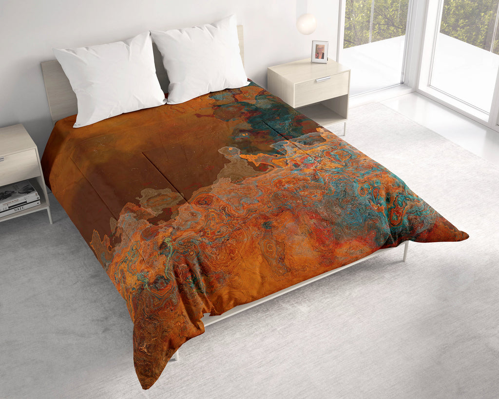 Abstract Comforter, Copper Passion