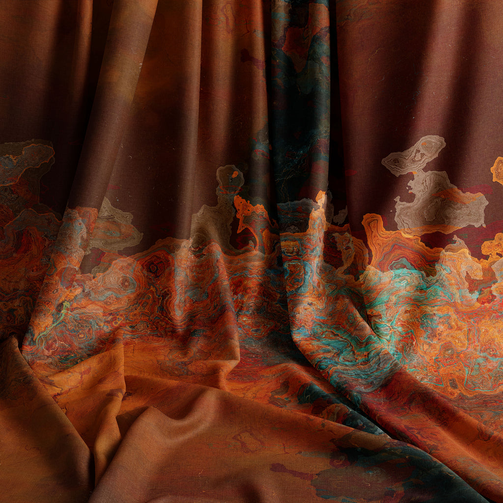 Abstract Fabric by the Yard, Copper Passion