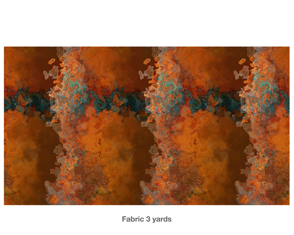 Abstract Fabric by the Yard, Copper Passion