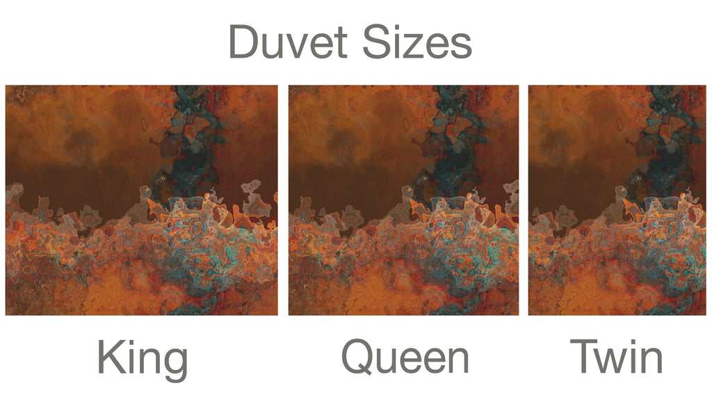 Abstract King, Queen or Twin Duvet Cover, Copper Passion