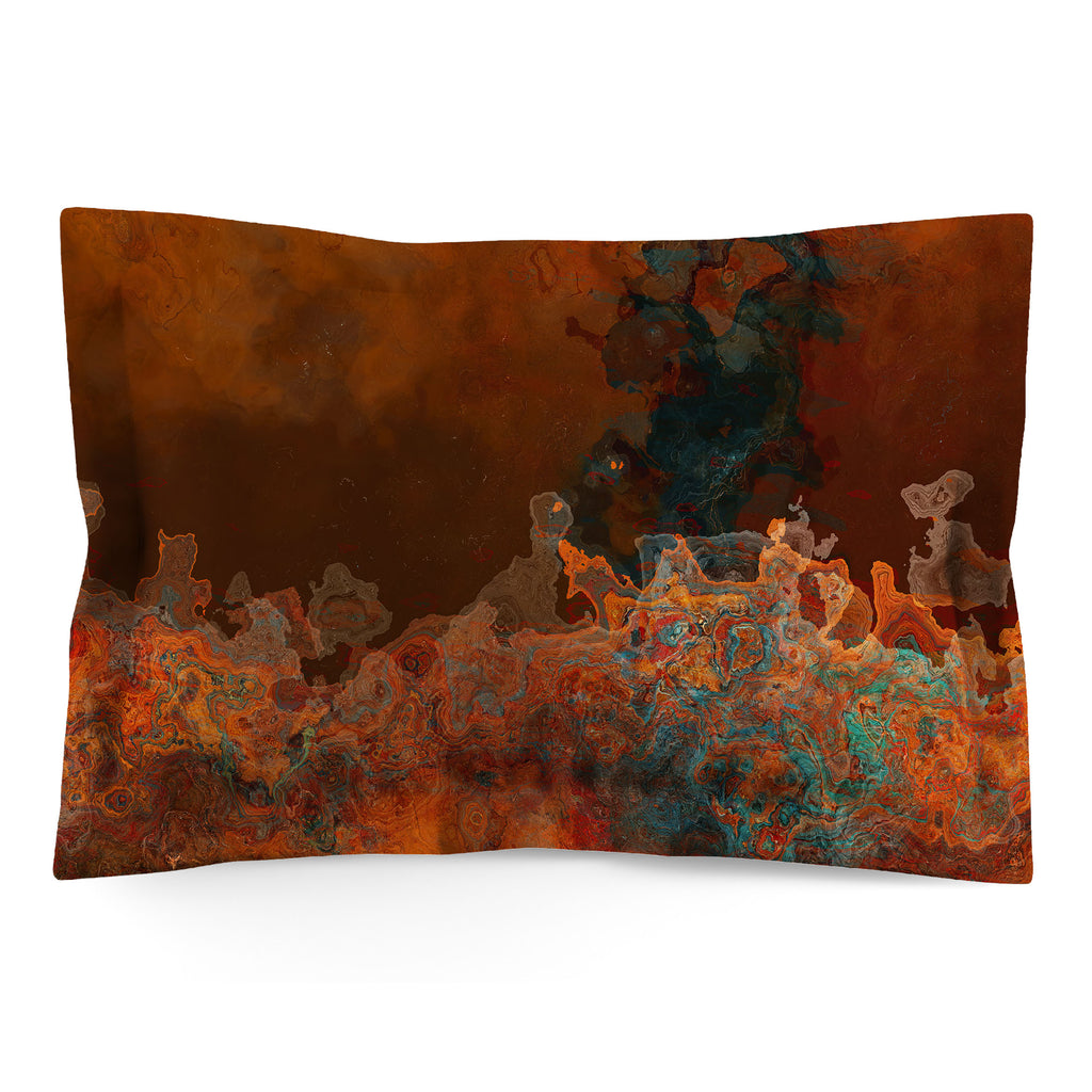 Abstract Shams in Cotton or Polyester, Copper Passion