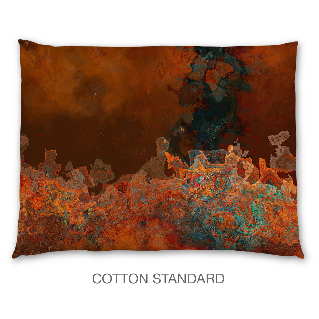 Abstract Shams in Cotton or Polyester, Copper Passion