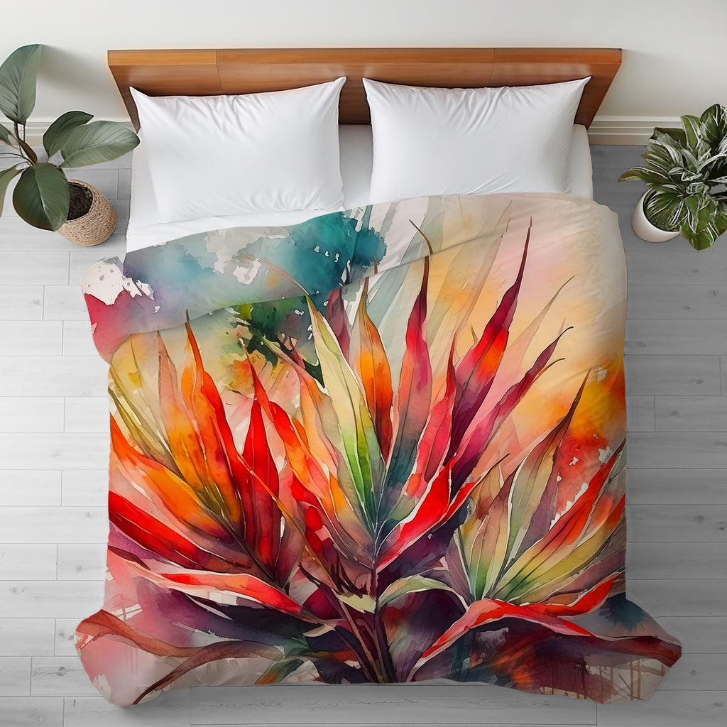 Floral Duvet Cover, Cordyline