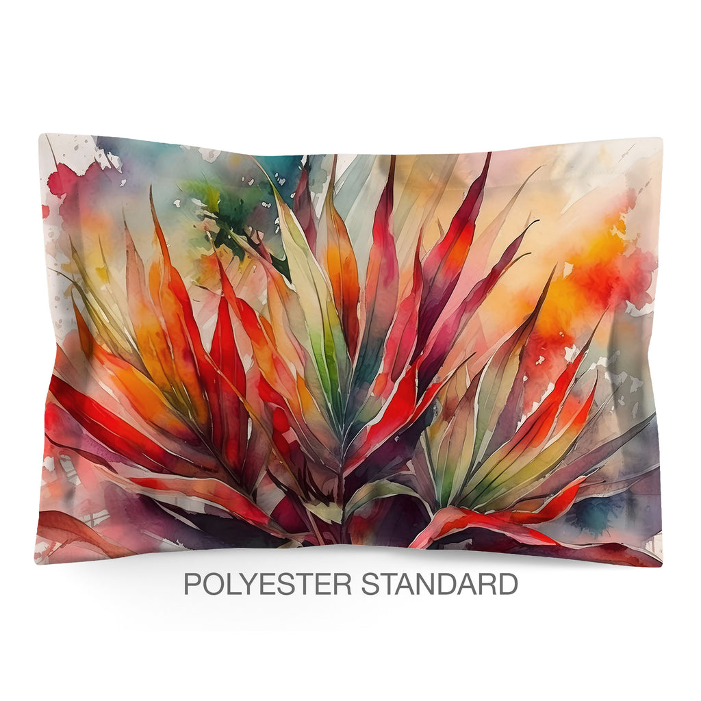 Floral Sham in Cotton or Polyester, Cordyline