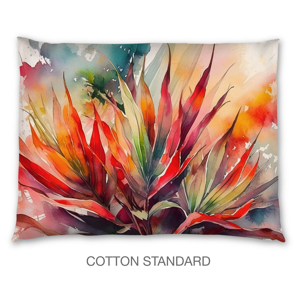 Floral Sham in Cotton or Polyester, Cordyline