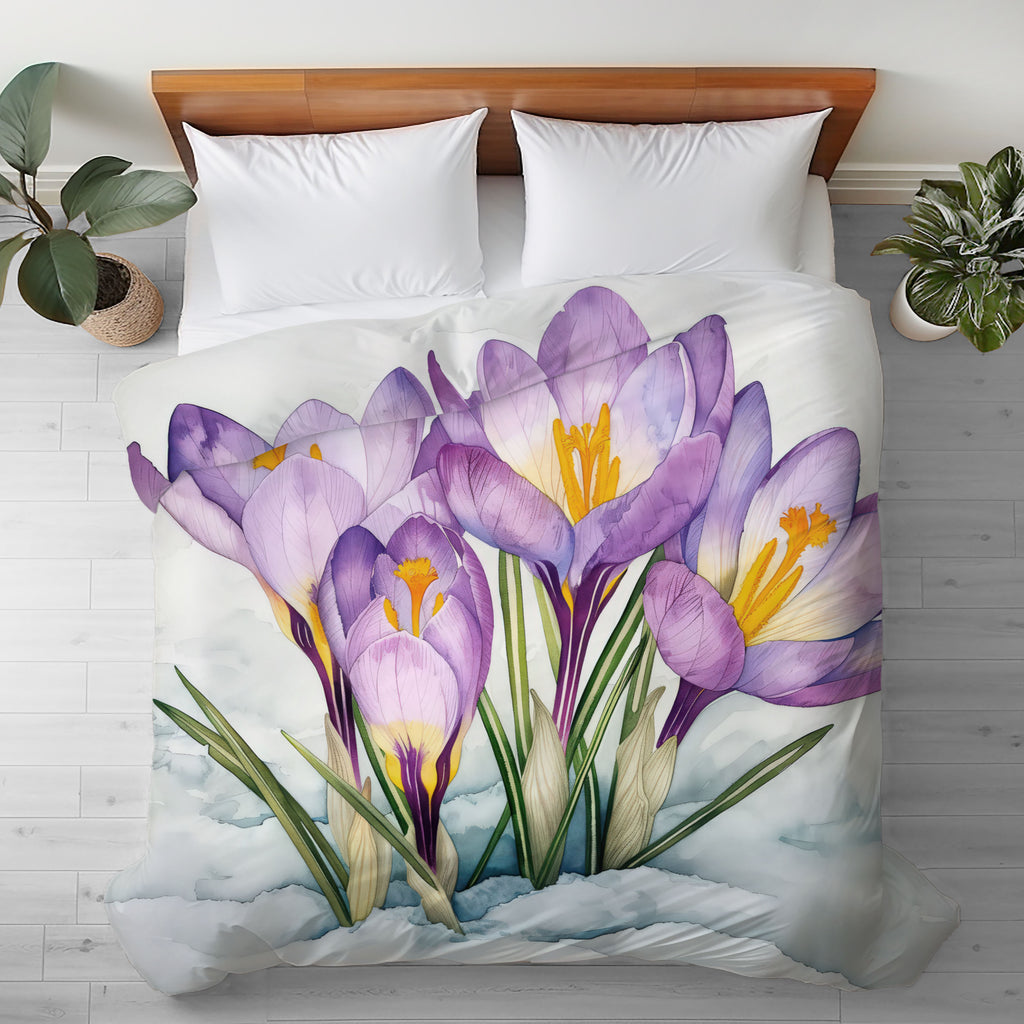 Floral Duvet Cover, Crocus