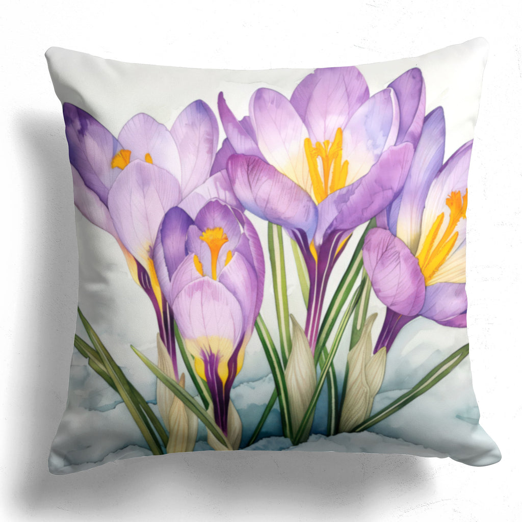 Floral Pillow Cover, Crocus