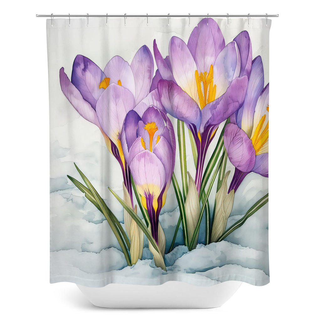 Floral Shower Curtain, Crocus